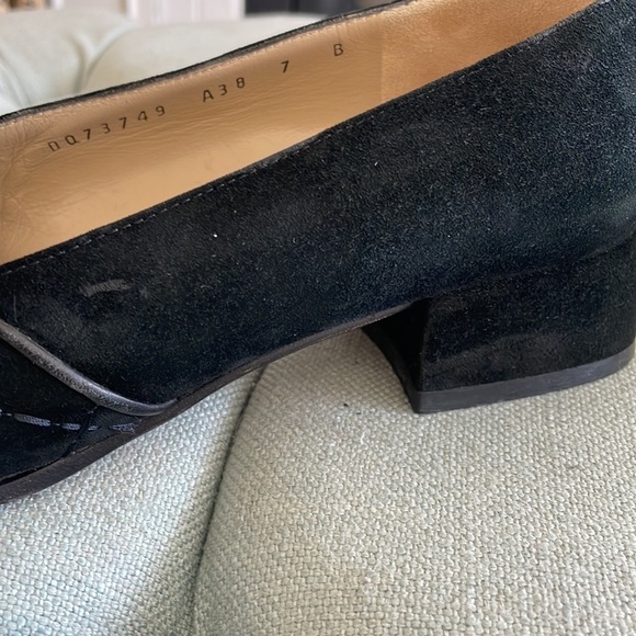 Salvatore Ferragamo Quilted Suede Heels - Picture 9 of 16